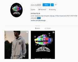 He launched a merchandise clothing link called DISTRACTED. It is sold through an Instagram store under the user handle dstrctd888. His first line was 